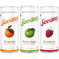 Sov  Ny Flavored Sparkling Water, Variety Pack, Seltzer Water Drinks, Usda Organic, Made With Real Fruit, Non-Gmo, Vegan, No Added Sugar, Low Calorie, Tangerine, Raspberry & Green Apple, 12 Fl Oz, 12 Pack