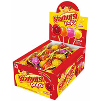Spangler Candy Starburst Original Lollipops, 0.85 Ounce Pops - 72 Count Display Box