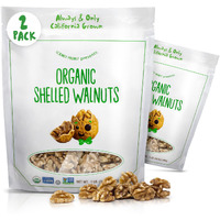 Organic Walnuts Unsalted 2 Pack (2Lbs/16Oz Bags) Natural Shelled Walnut Halves & Pieces | Raw Organic Walnuts | Unsalted For Snacking, Baking, Topping | Non-Gmo, No Preservatives