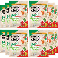 Snak Club Tajin Gummy Bears, Assorted Fruit Candy Gummies With Chili And Lime Seasoning, Mild, Gluten-Free And Vegan Snacks, 2 Oz Snack Bags, 12 Pack