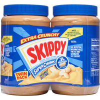 Skippy Peanut Butter, Super Chunky, 40 Ounce Twin Pack