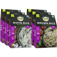 Natural Heaven Hearts Of Palm Rice Variety Pack - Low-Carb And Low-Calorie Brown Rice & White Rice, Keto, Paleo, Plant-Based Healthy Food, Ready To Eat, 9 Oz Ea (Pack Of 6)