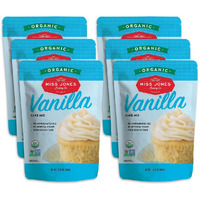 Miss Jones Baking Organic Yellow Cake And Cupcake Mix, Non-Gmo, Vegan-Friendly, Moist And Fluffy: Vanilla (Pack Of 6)