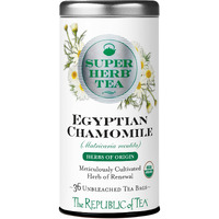 The Republic Of Tea - Organic Egyptian Chamomile Superherb Tea Tin, 36 Herbal Tea Bags, Naturally Caffeine-Free Herbs Of Origin