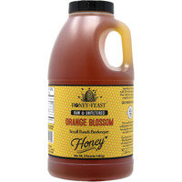 Honey Feast - Raw Orange Blossom Honey | From American Organic Floral Sources | Unfiltered & Pure | Fresh From Florida Superfood | Group (3 Pound)