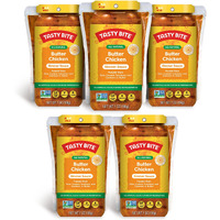 Tasty Bite Punjabi Style Butter Chicken Simmer Sauce, 7-Ounce 5-Pack, 3-4 Servings, Vegetarian, Tomatoes & Cashews In Butter