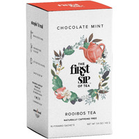 Chocolate Mint Rooibos, Tea Bags, Caffeine Free, Hot & Iced Tea, Antioxidants - 16 Cups | The Spice Hut, First Sip Of Tea