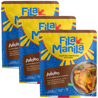 Fila Manila Delicious Filipino Soy Garlic Simmer Sauce Adobo, Wheat-Free Tamari Soy Sauce, Garlic, & Onion, Mild, Vegan, No Msg, No Sugar Added, Gluten Free, Dairy Free, (24 Ounce)