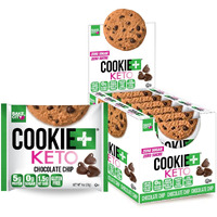 Bake City Cookie Plus Keto | 1Oz Chocolate Chip Cookies (12 Pack), Gluten Free, 0G Sugar, Only 1.5G Net Carbs, Good Fats, 5G Protein, Kosher, No Artificial Flavors