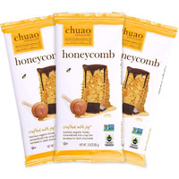 Chuao Chocolatier Honeycomb Dark Chocolate Bars | Gourmet Chocolate Honey Artisan European No Preservatives | For Gift Baskets, Christmas, Valentines Day, Gifts For Women, Men, Birthday, Thank You, Care Package | 3 Pack