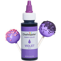 Chefmaster Violet Candy Color | True-Tone Shades | Oil-Based | Professional-Grade Dye | Chocolate, Strawberries, Cake Pops | Decorating | Easy-To-Use | Manufactured In The Usa | 2 Oz