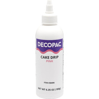 Decopac Cake Drip, Pink Color, Vanilla Flavor, Matte Like Chocolate, 6.35 Oz