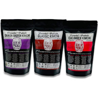 Olive My Pickle Fermented Kimchi Variety Pack - 48 Oz | 3 Pack Classic, Cucumber Kimchi & Daikon Radish Kimchi | Napa Cabbage Fresh & Flavorful Korean Kimchi With Natural Probiotics For Gut Health