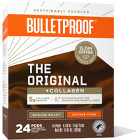 Bulletproof The Original + Collagen Single-Serve Coffee Pods, 24 Count, 100% Arabica Coffee Sourced From Central And South America With Collagen