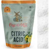 One In A Mill Citric Acid 5Lb | Food Grade Ou Kosher Flavor Enhancer For Cooking, Baking & Canning Preservative | Use For Diy Skincare, Bath Bombs, Water Softener & Cleaning Hard Water Stains
