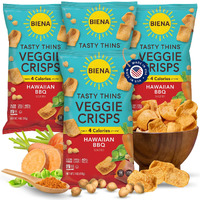 Biena Tasty Thins Veggie Crisps - Hawaiian Bbq, 4-Pack, 4 Oz Bags - Chickpeas & Veggies, Vegan, Gluten Free, Dairy-Free, Non-Gmo, Allergy-Friendly, Healthy Snacks For Adults And Kids
