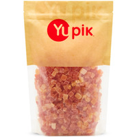 Yupik Dried Papaya, Diced, 2.2 Lb, Gluten-Free, Vegan, Kosher, Sweetened Tropical Dried Fruits, Cubed Papaya Pieces, No Added Sulphites, Fruity Snacks, Ideal For Baking, Topping & Inclusions
