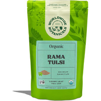 Worldwide Botanicals Organic Holy Basil Tea - Tulsi Rama - Loose Leaf Premium Herbal Tea, 100% Pure Tulsi Holy Basil, Fair Trade, Adaptogenic Tea, Kosher, 8 Ounces