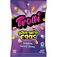 Trolli Sour Brite Eggs Gummy Candy, 4 Ounce Bag, 12 Pack