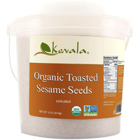 Kevala Organic Toasted Sesame Seeds, Unhulled, 4 Lb
