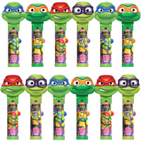Pop Ups! Teenage Mutant Ninja Turtle Lollipop Holder - 12 Lollipops With Cases - Individually Wrapped Candy Party Favors - Tmnt Candy - Bulk Set Of 12