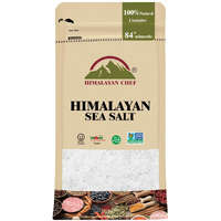 Himalayan Chef Sea Salt, Coarse Grains, 192 Ounce - All Natural And Hand Harvested Unrefined Salt, Gluten Free, Non-Gmo Seasoned Salt, 48 Ounce/Each (Pack Of 4)