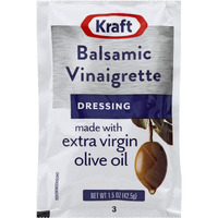 Kraft Balsamic Vinaigrette Salad Dressing Single Serve Packet (1.5 Oz Packets, Pack Of 60)