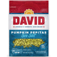 David Seeds Sea Salt Pumpkin Pepitas Seeds, Keto Friendly Snack, 5 Oz Bags, 8 Pack