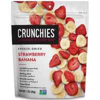 Crunchies Freeze-Dried Fruits, 100% All Natural Crispy Fruit, Non Gmo And Kosher, Resealable Freeze Dried Fruit Snack Packs, Pack Of 6 (Strawberry Banana)