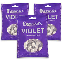 Choward's 3Oz Violet Candy Bags 3 Pack | 49 Pieces Individually Wrapped Candy Mints | Nostalgic Violet Candy Bags | Perfect For Snacks In Lunchboxes, Pockets, Goodie Bags, And Birthday Parties