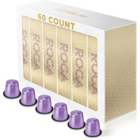 Piu Bello Coffee Pods - Nespresso Machine (Original) Compatible Capsules Pack - Rich & Balanced Taste - Strong Italian Espresso Flavored - Kosher Certified (60 Count Single Flavor) (Roga)