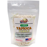 Large Pearl Tapioca  100% Tapioca  100% Natural  Make Your Own Tapioca Pudding/Boba Bubble Tea  Vegan Kosher Sourced  Sugar Free  Non-Gmo  Gluten-Free!