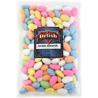 Assorted Jordan Almonds Pastel Colors By Its Delish, 3 Lbs Bulk | Sugared Almond Nut With Sweet Hard Candy Coating - Wedding Favors, Bridal Baby Showers, Party Buffet Confetti Candies - Vegan & Kosher