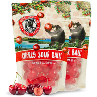Cherry Republic Cherry Sour Balls - Resealable Pack Sweet & Sour Chewy Candy - 2 X 8 Ounce