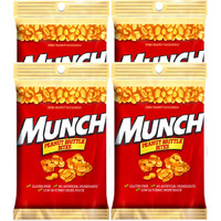 New Munch Pure Peanut Goodness Brittle Bites- 4.0 Oz. On The Go Bag (4)