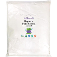 Nunaturals Organic Pure Stevia Extract | 100% Stevia No Fillers | Keto Sugar-Free Powdered Sweetener | Plant-Based Sugar Substitute | No Erythritol | Over 25,000 Servings | 1 Kg