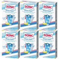 Sonic Singles To Go Powdered Drink Mix, Ocean Water, 6 Sticks Per Box, 6 Boxes Included (36 Sticks Total)