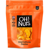 Dried Peaches California | 2 Lb - Dried Fruit Slices | No Sugar Added | Packed In New York Zip-Seal Bag For Exceptional Freshness By Oh Nuts