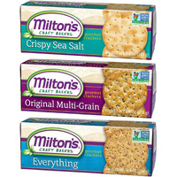Milton's Craft Bakers Gourmet Crackers Variety Bundle (Multi-Grain, Everything, Crispy Sea Salt) - Non-Gmo Project Verified, All Natural Ingredients, Kosher, Healthy Crackers - 8.4 Oz Each, Pack Of 3
