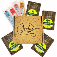 Exotic Jerky Gift Box For Men - 8 Piece Exotic Jerky & Meat Sticks Gift Set - Healthy Exotic Jerky Gift Box Includes Venison, Elk, Buffalo, And Wild Boar Jerky And Meat Sticks - Great Gifts For Men