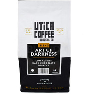 Utica Coffee Roasting Co. The Art Of Darkness | Specialty Dark Roasted Ground Coffee | 16 Oz Reclosable Bag