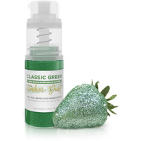 Tinker Dust - Classic Green (4G 1X Mini Pump) Edible Glitter For Desserts, Beverages, Cupcakes, Cake Pops And Cookies By Bakell