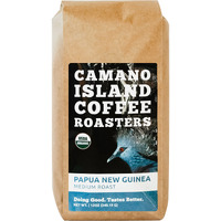 Camano Island Coffee Roasters Papua New Guinea Whole Bean 12Oz Fresh Medium Roast, Usda Organic, Fairly Traded, Shade Grown Top 1% Arabica, Delicious Cocoa, Dried Fruit, Brown Sugar Flavor Profile