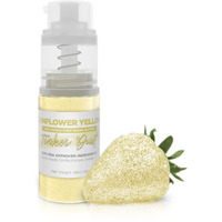 Tinker Dust - Sunflower Yellow (4G 1X Mini Pump) Edible Glitter For Desserts, Beverages, Cupcakes, Cake Pops And Cookies By Bakell