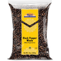 Rani Black Pepper Whole (Peppercorns), Premium Mg-1 Grade 14Oz (400G) ~ All Natural | Gluten Friendly | Non-Gmo | Kosher | Product Of Vietnam | Perfect Size For Grinders!