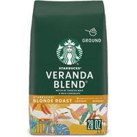 Starbucks Ground Coffee, Starbucks Blonde Roast Coffee, Veranda Blend, 100% Arabica, 1 Bag (28 Oz)