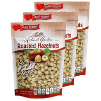 Natures Garden Roasted Hazelnuts - Whole Roasted Hazelnuts, Raw Bulk Hazelnuts, High Fiber, Kosher Certified, Cholesterol Free, Hazelnuts For Baking, Healthy Snack - Bulk 26 Oz Bag (Pack Of 3)