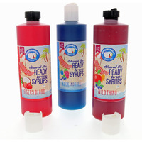 Hypothermias Syrup For Snow Cones, Hawaiian Flavor Syrups - Variety 3 Pack Pints - Tigers Blood, Rock And Roll, Wild Thing (16 Fl. Oz Each)