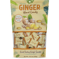 Ginger Hard Candy, Original Flavor 12 Oz Bag, Individually Wrapped Healthy Candy, The Sweet And Spicy Natural Remedy For Anti-Nausea And Digestion, Made With Real Ginger Extract