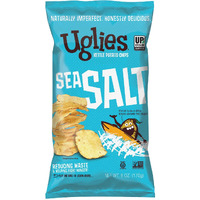 Uglies Kettle-Cooked Potato Chips, Gluten-Free Snacks, Kosher-Friendly Chips, Non-Gmo Snacks For Kids Or Office, Lunch Snacks, Individual Snack Packs, Sea Salt Potato Chips, 6 Oz. Each, Pack Of 4